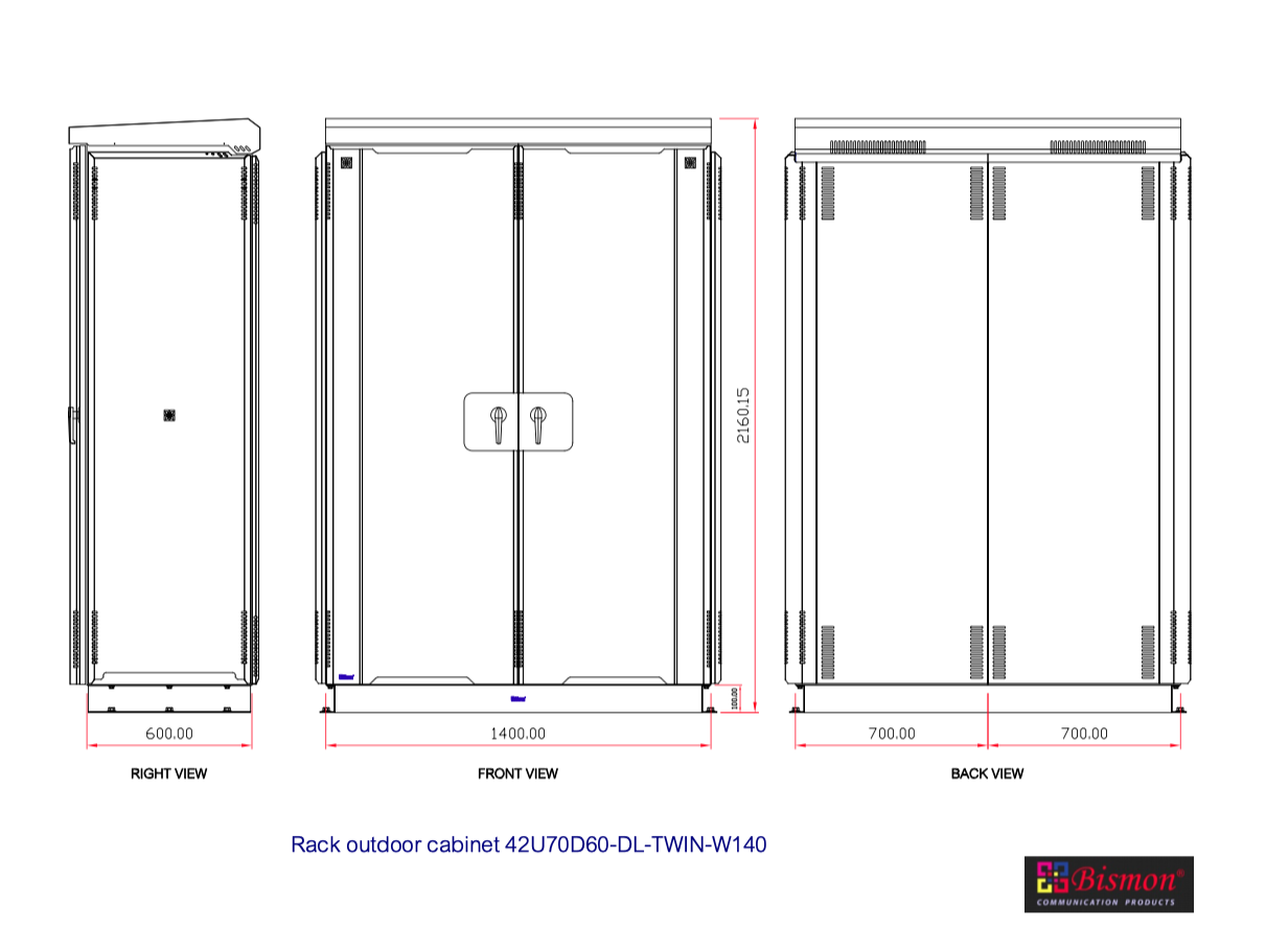 42U Dual Cabinet Rack 19